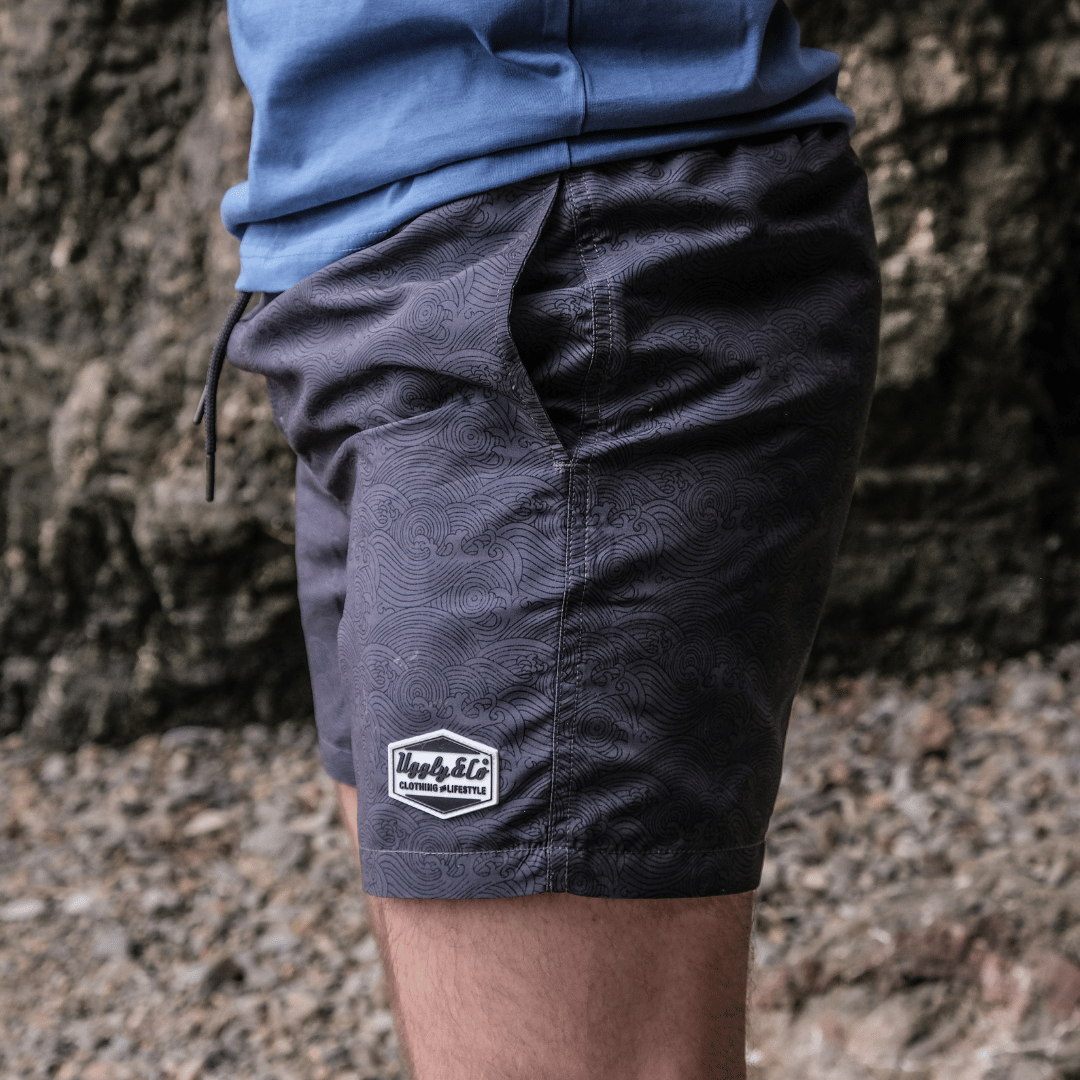 Black Diamond Swim Shorts by Uggly & Co