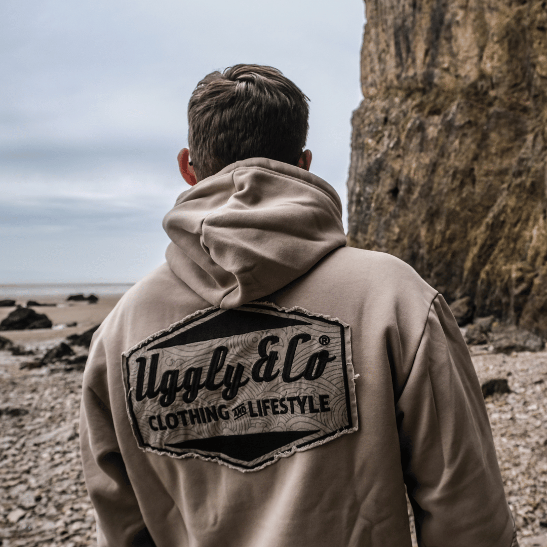 Beige Surf Diamond Hoodie by Uggly & Co