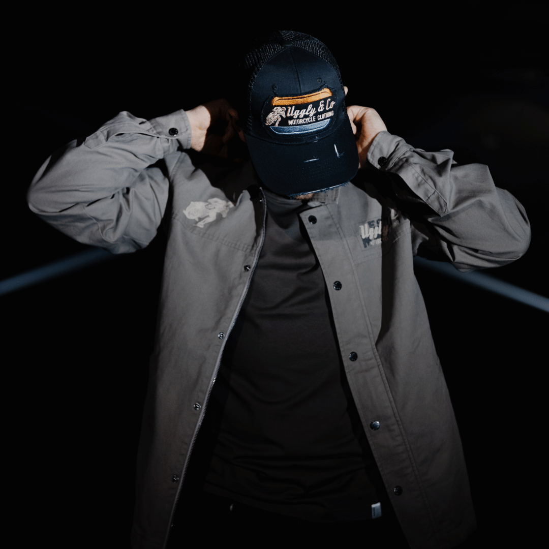 Grey Flattrack Moto Shacket by Uggly & Co