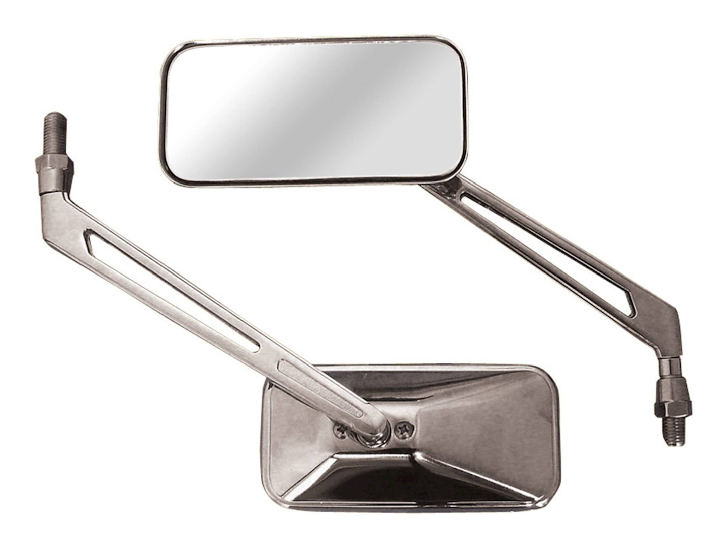 Bike It Runner Universal Rectangular Chrome Mirrors With 10mm Thread