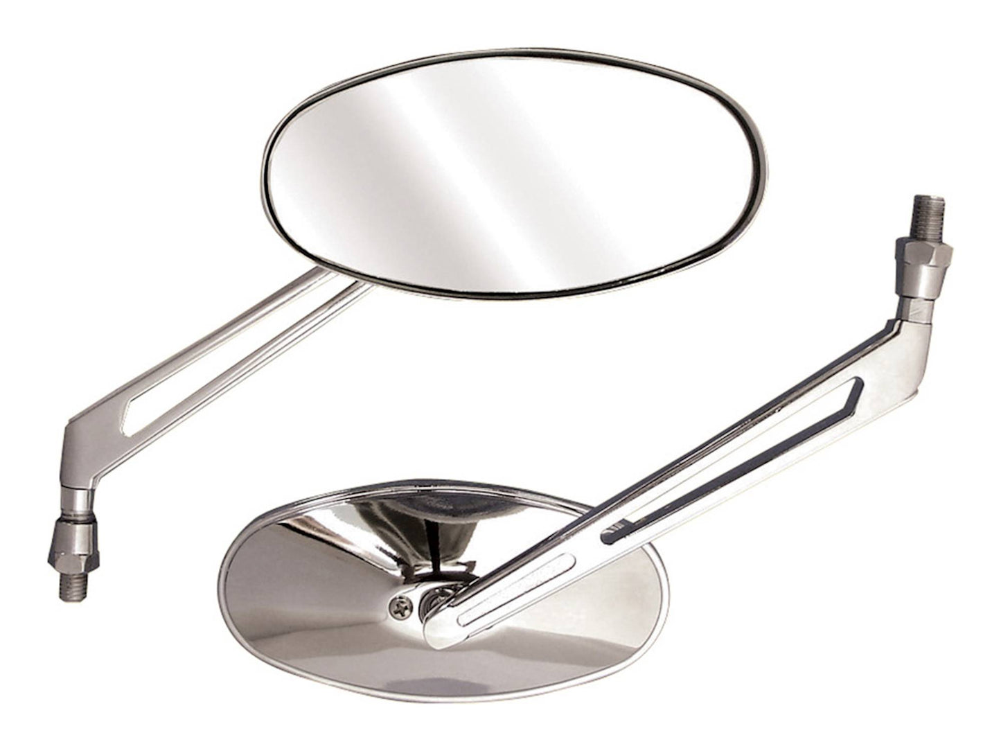 Bike It Shift Universal Oval Chrome Mirrors With 10mm Thread
