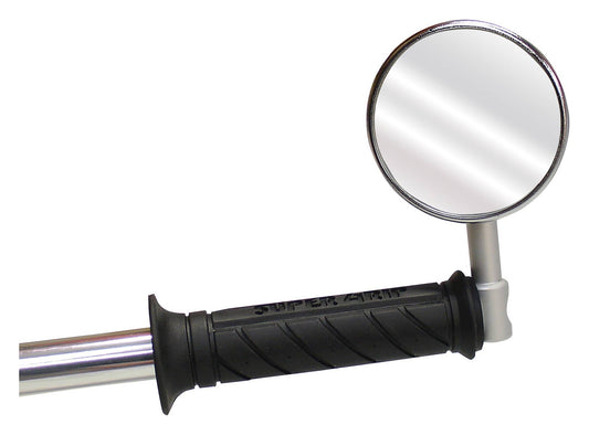 Bike It Universal Bar End Mount Mirror With Black Alloy Stem