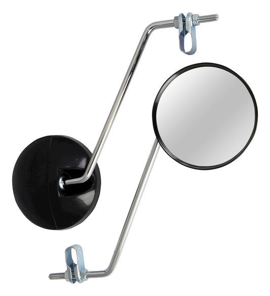 Bike It Universal Clamp On Moped Mirrors With 8mm Thread