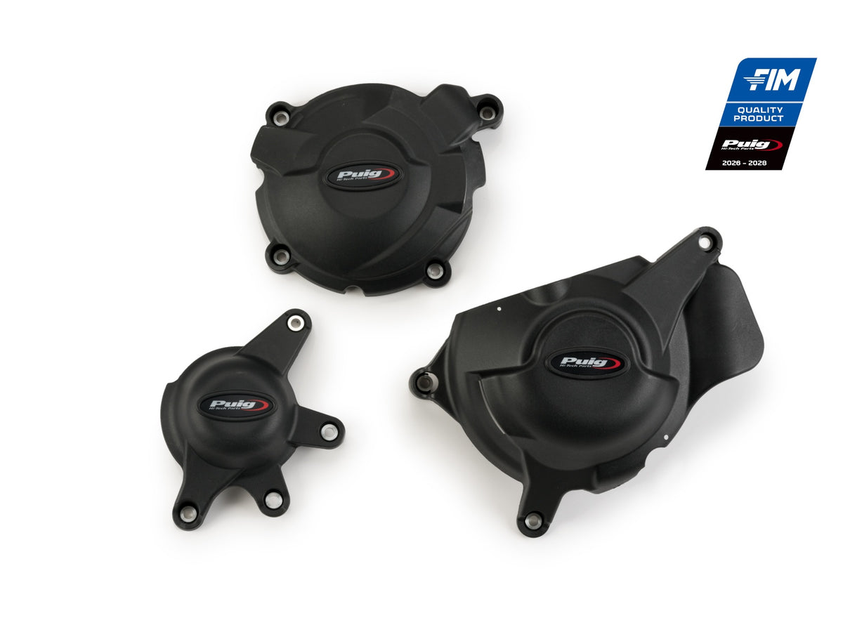 Puig Engine Covers FIM Race Certified (Black)