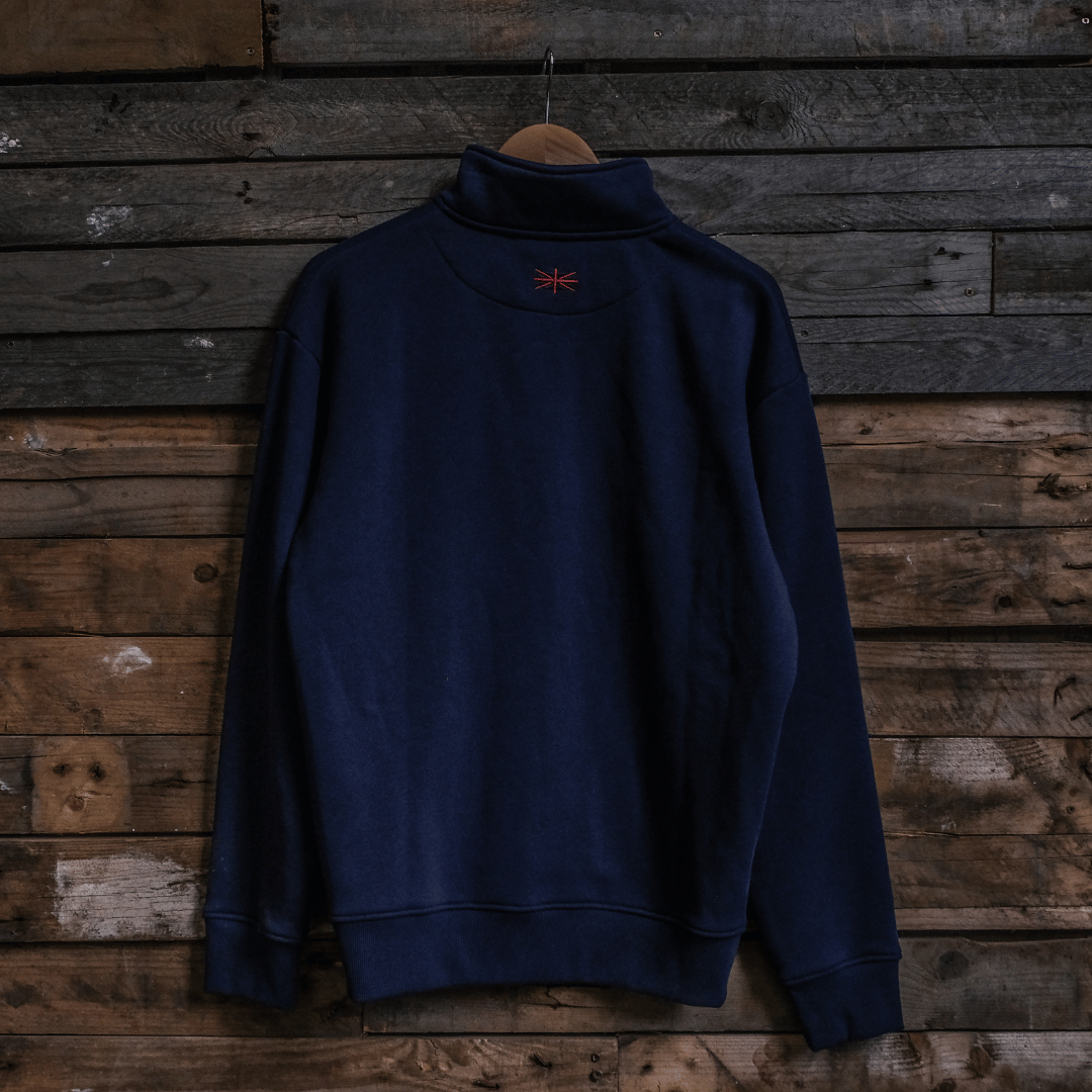 Navy Union Jack Quater-Zip by Uggly & Co