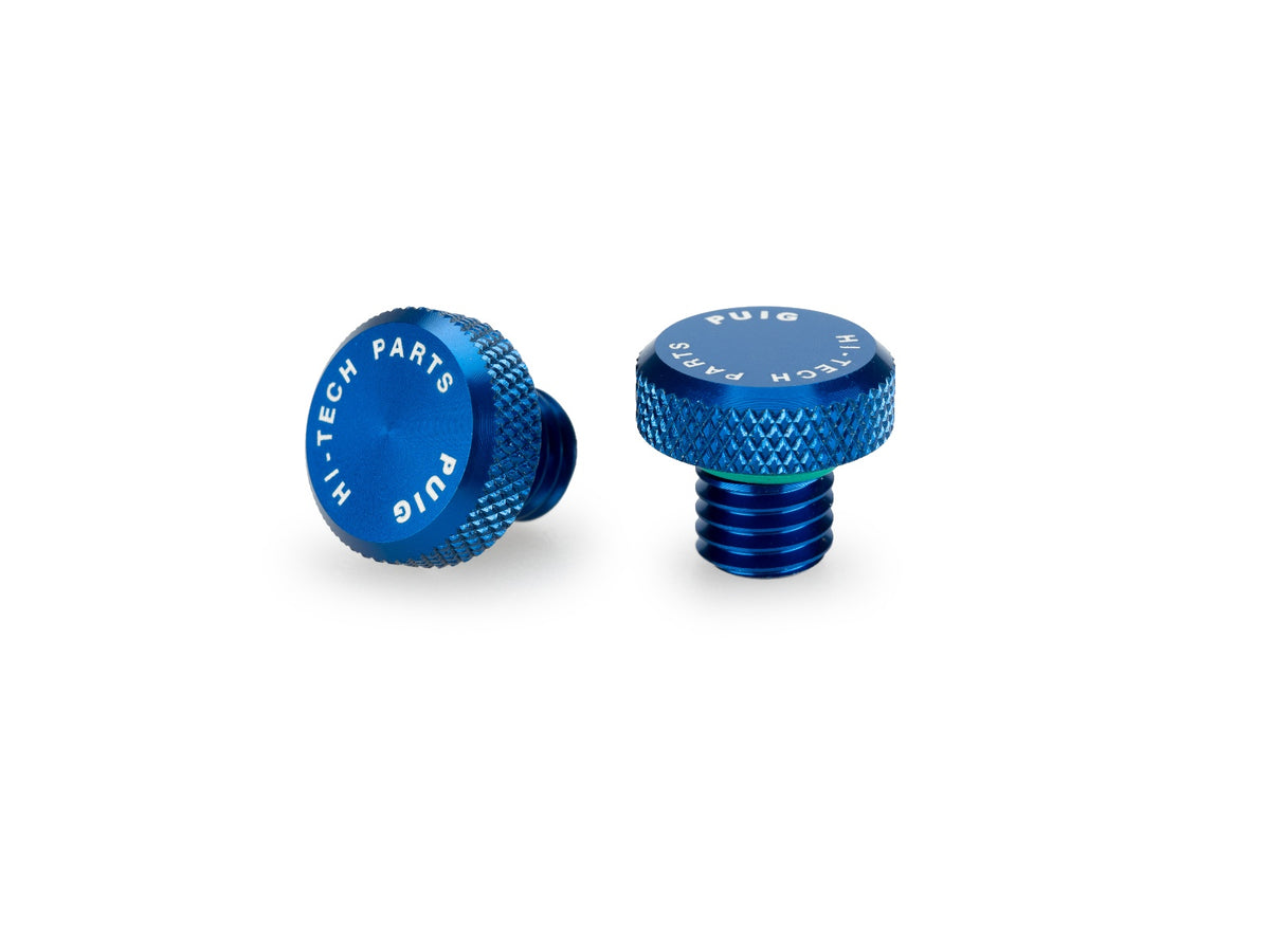 Mirror Hole Screw Plug - Blue