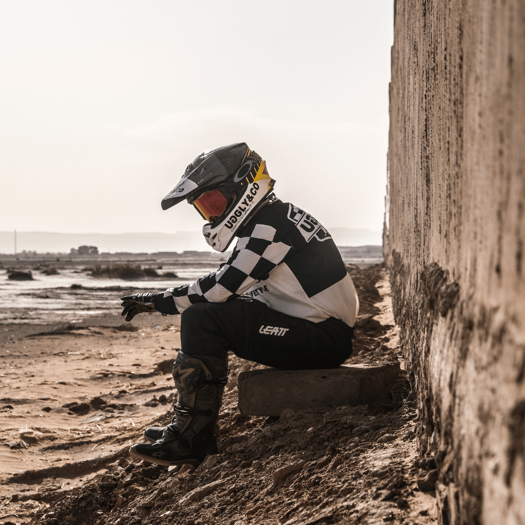 Chequered Vintage Motocross Jersey by Uggly & Co