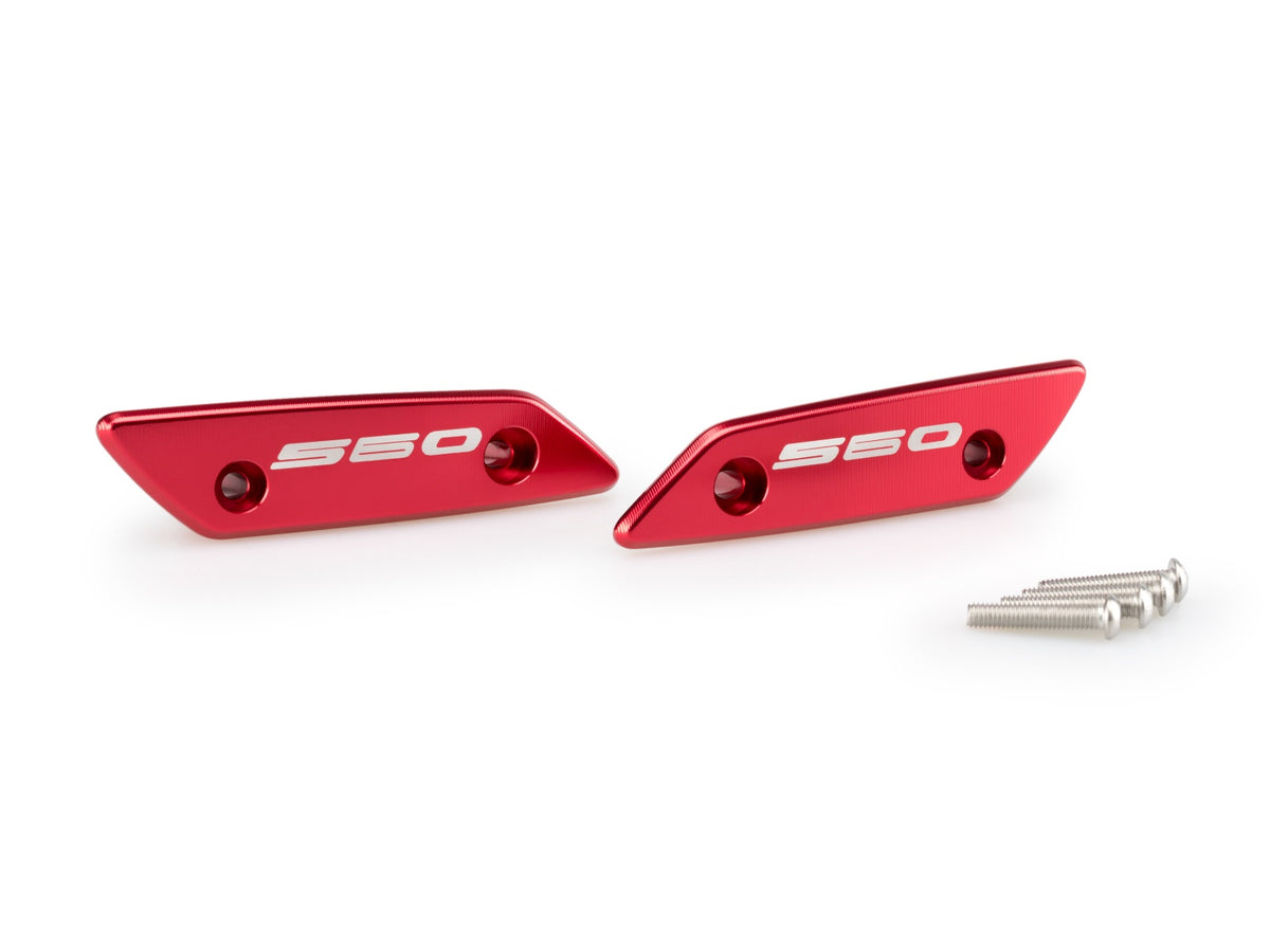 Mirror Screw Caps - Red