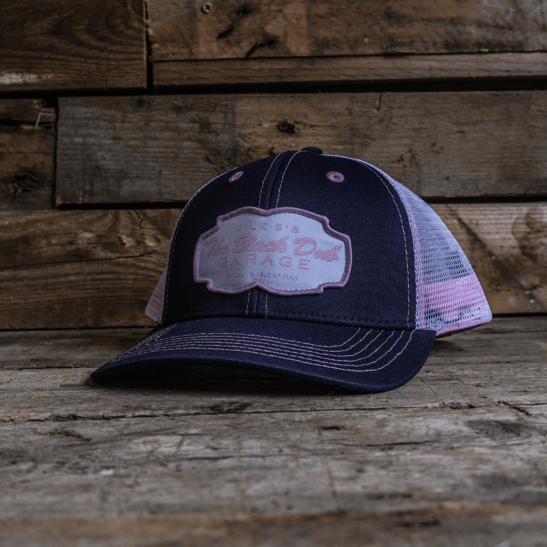 Pink & Navy Garage Trucker Hat by Uggly & Co