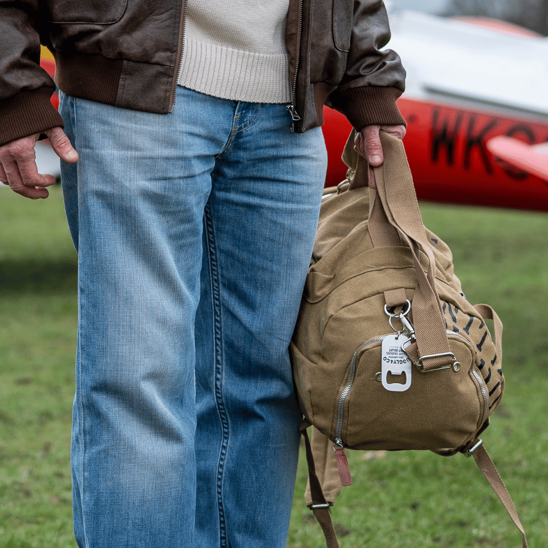 Beige 'Aviation' Duffle Bag by Uggly & Co