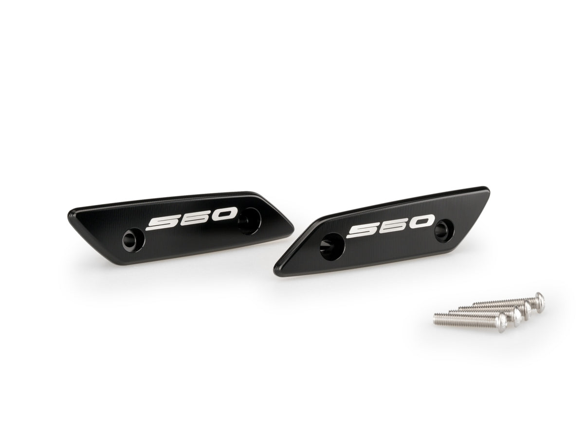 Mirror Screw Caps - Black