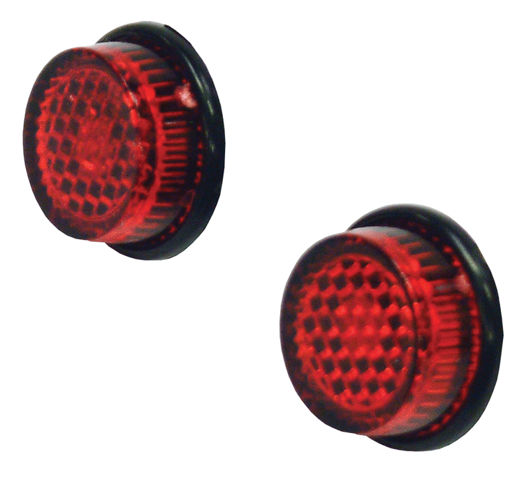 Bike It Pack Of 2 Red Stick On Number Plate Reflectors
