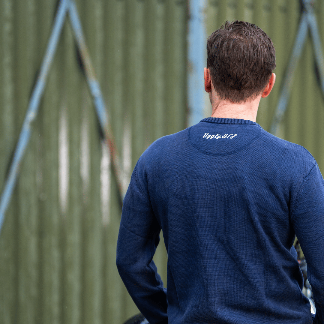 Navy U&C Knit Jumper by Uggly & Co