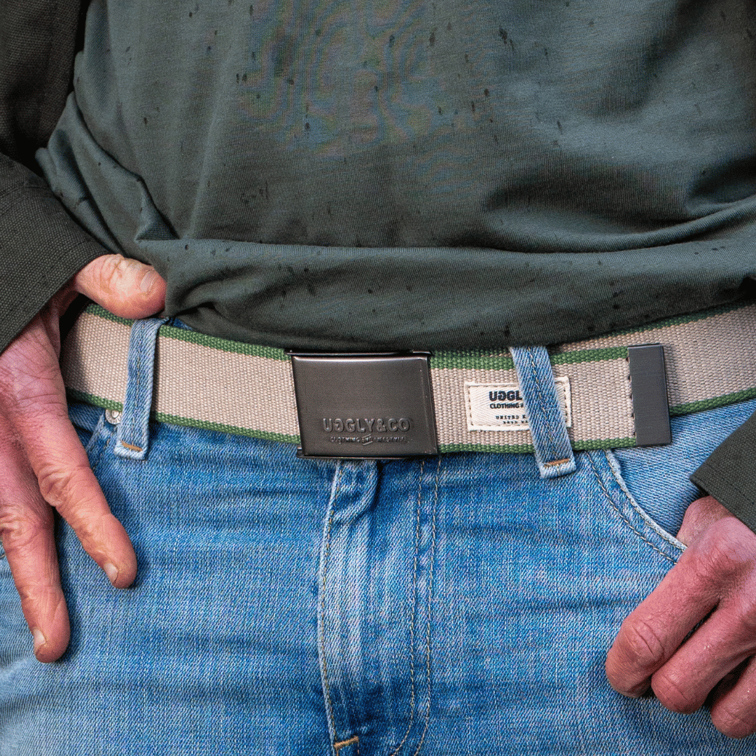 Green Canvas Utility Belt by Uggly & Co