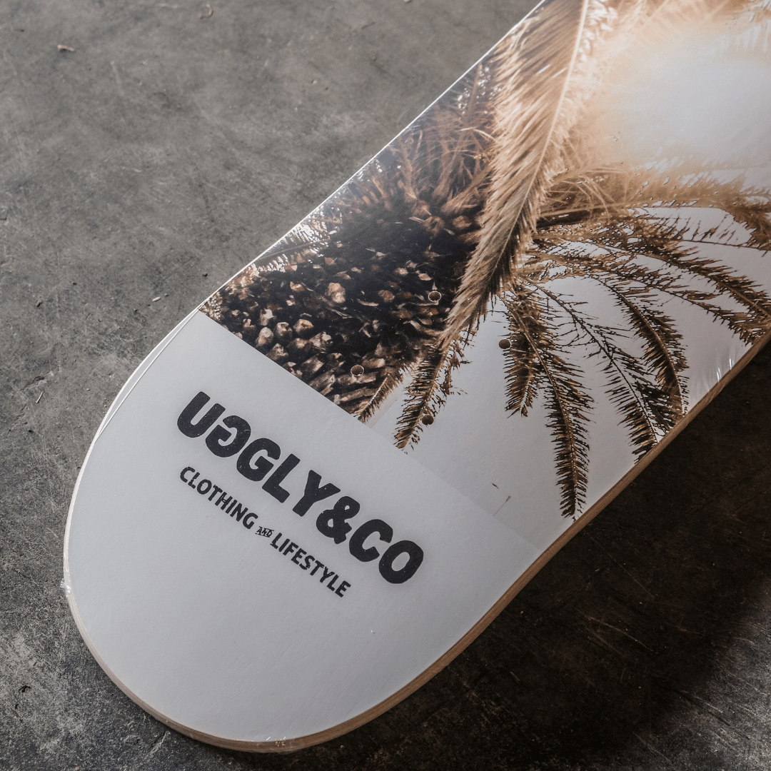 Palm Trees Skateboard Deck by Uggly & Co
