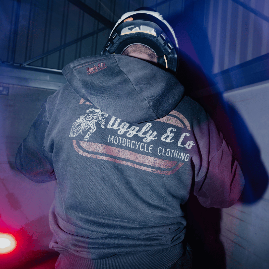 Black Flattrack Hoodie by Uggly & Co