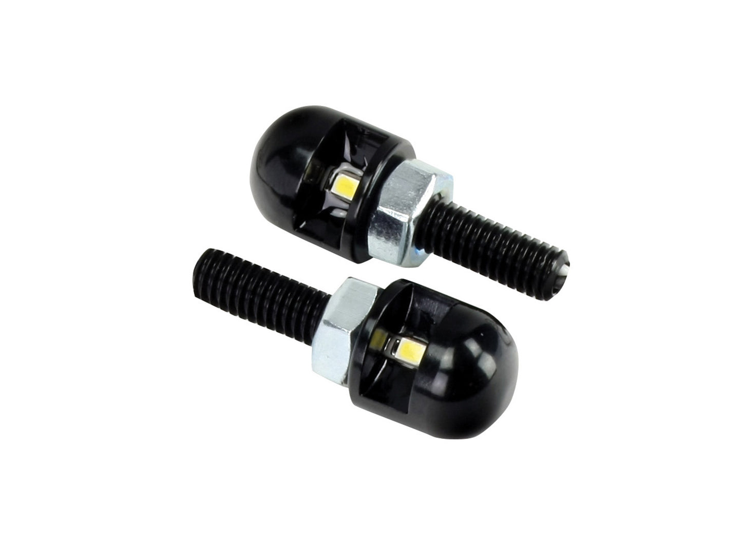 Bike It Black LED Number Plates Lights Bolts