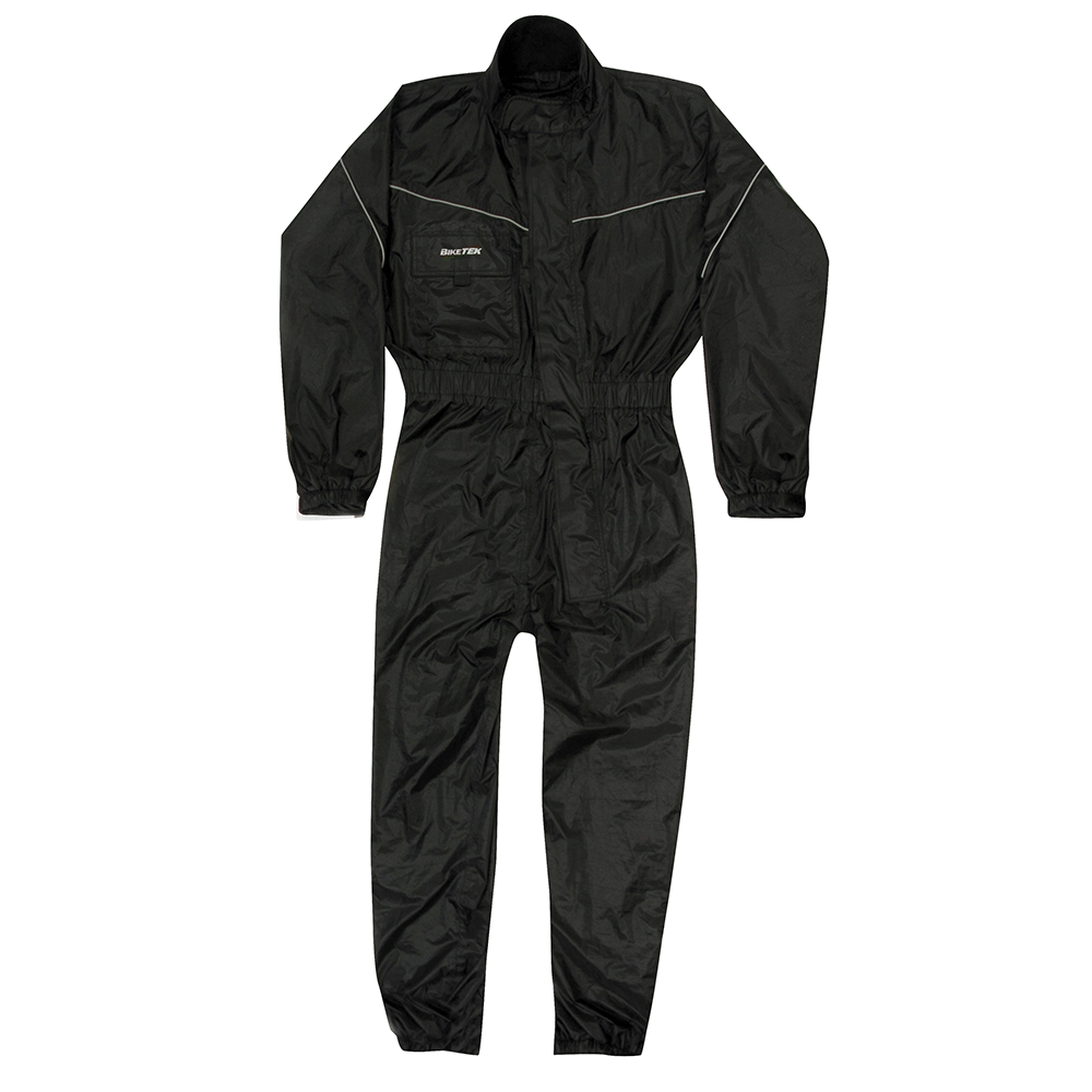 BikeTek One Piece Black Rainsuit - L