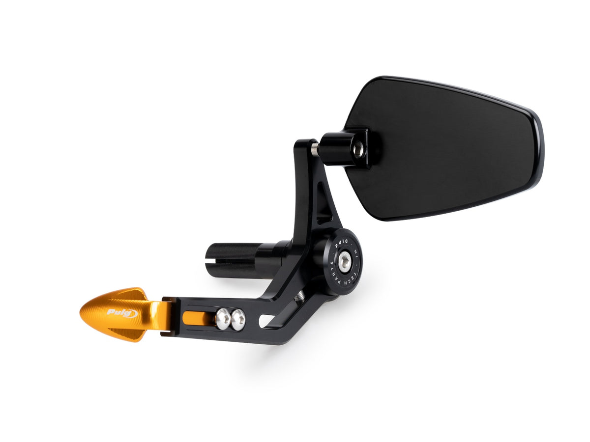 Clutch Lever Protector (Blue) With Mirror Pro - Gold