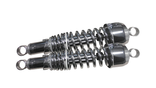 Bike It 335mm Eye To Eye Chrome Twin Shock Absorbers