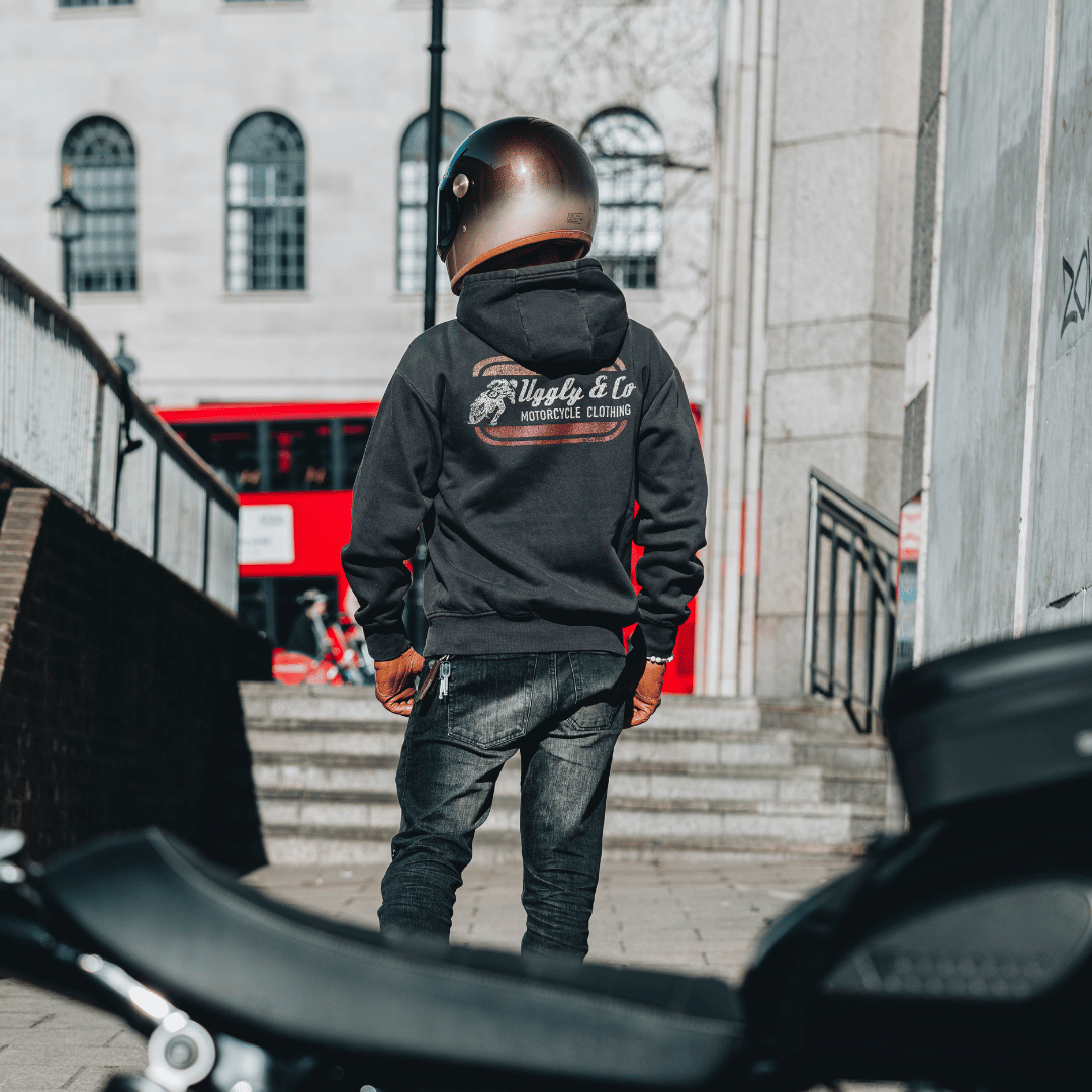 Black Flattrack Hoodie by Uggly & Co