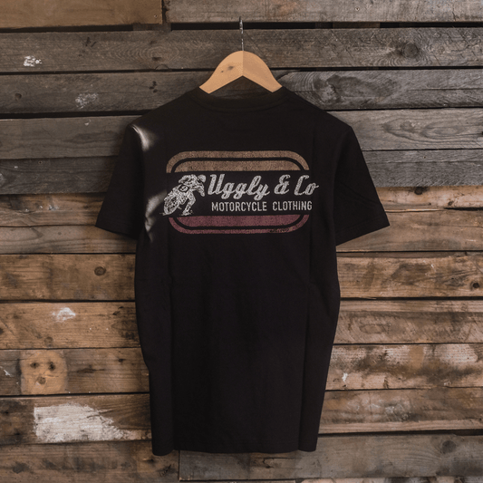 Black Flattrack Tee by Uggly & Co
