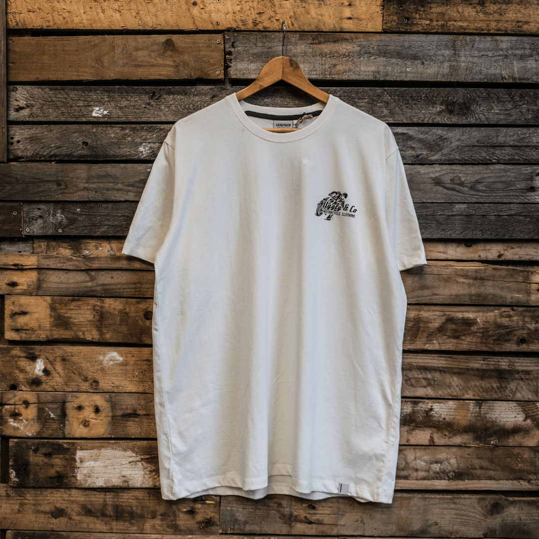White Flattrack Tee by Uggly & Co