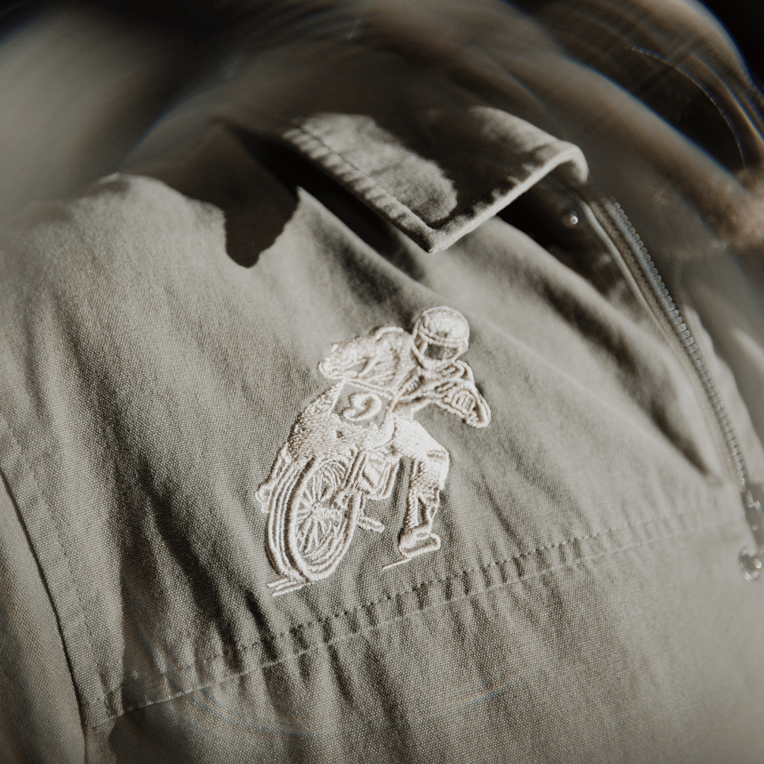 Green Flattrack Moto Shacket by Uggly & Co