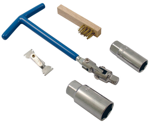 Bike It 5pc Spark Plug Maintenance Set Inc Brush And Gauge