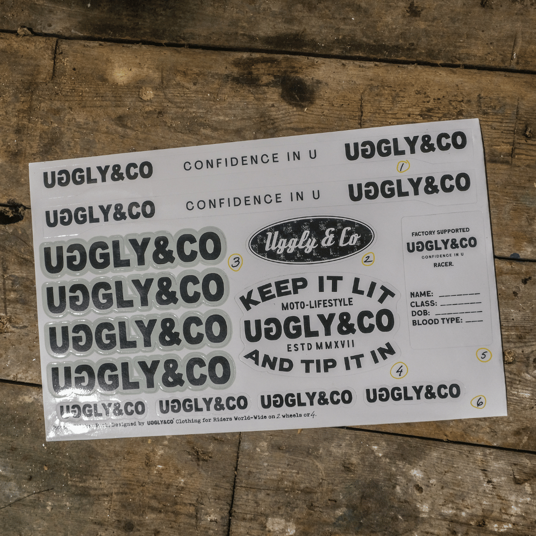 Helmet Sticker Pack by Uggly & Co