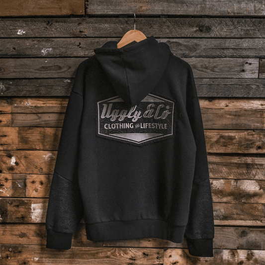 Black Surf Diamond Hoodie by Uggly & Co
