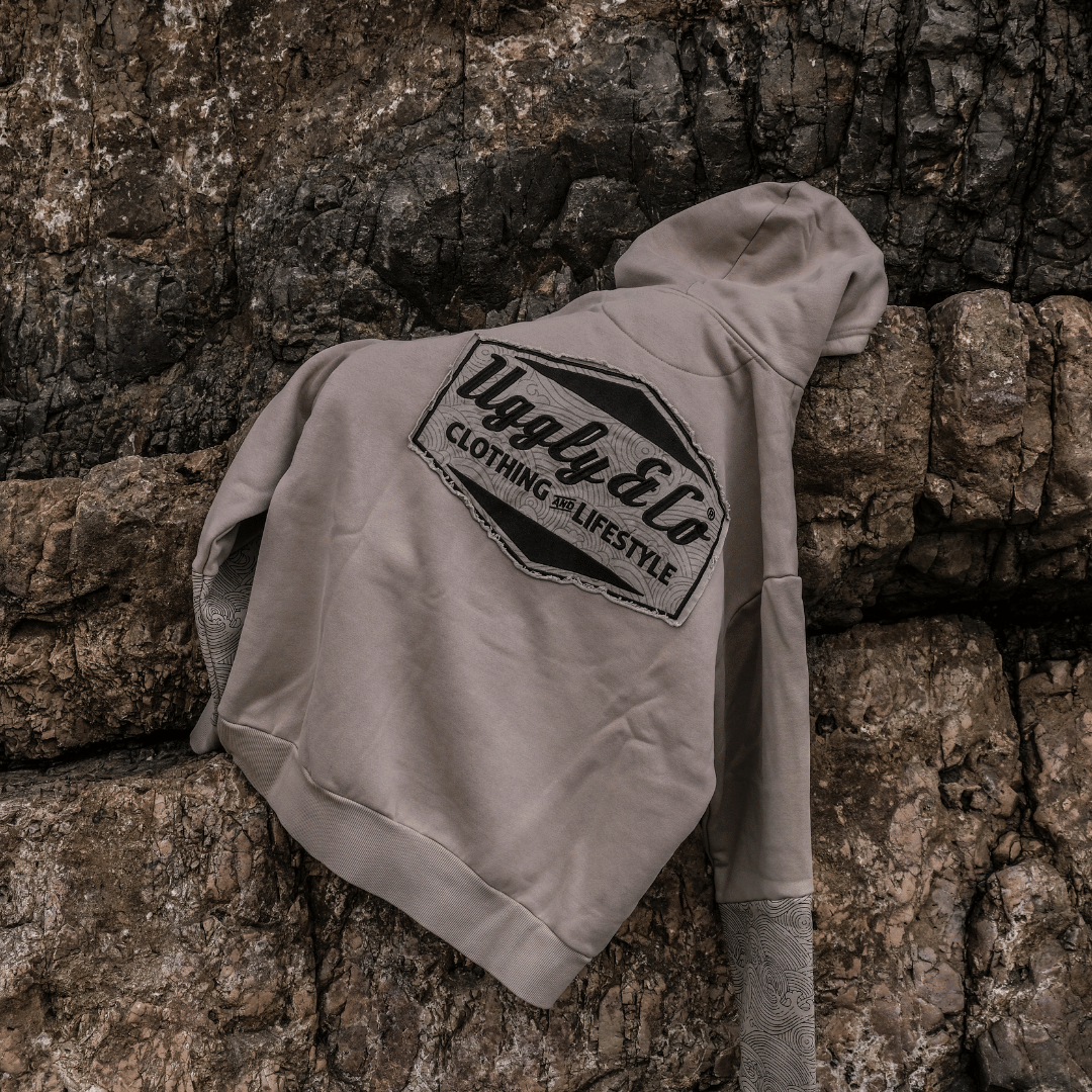 Beige Surf Diamond Hoodie by Uggly & Co