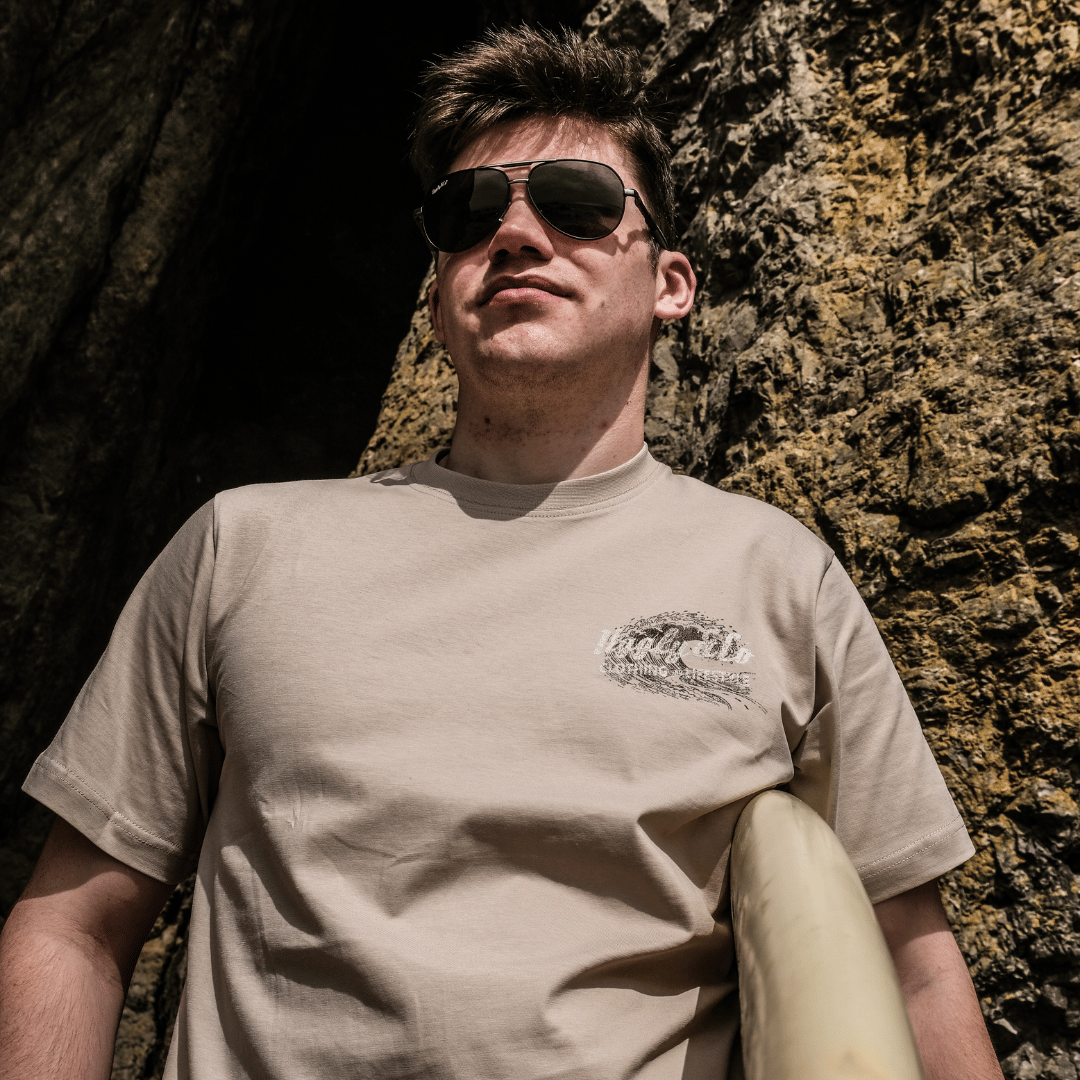 Beige Surf Diamond Tee by Uggly & Co
