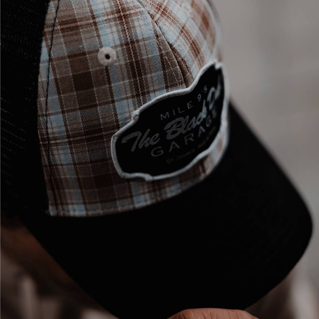Tartan Garage Trucker Hat by Uggly & Co