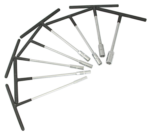 Bike It 8pc Deluxe T-Bar Socket Set With Rubberised Handles