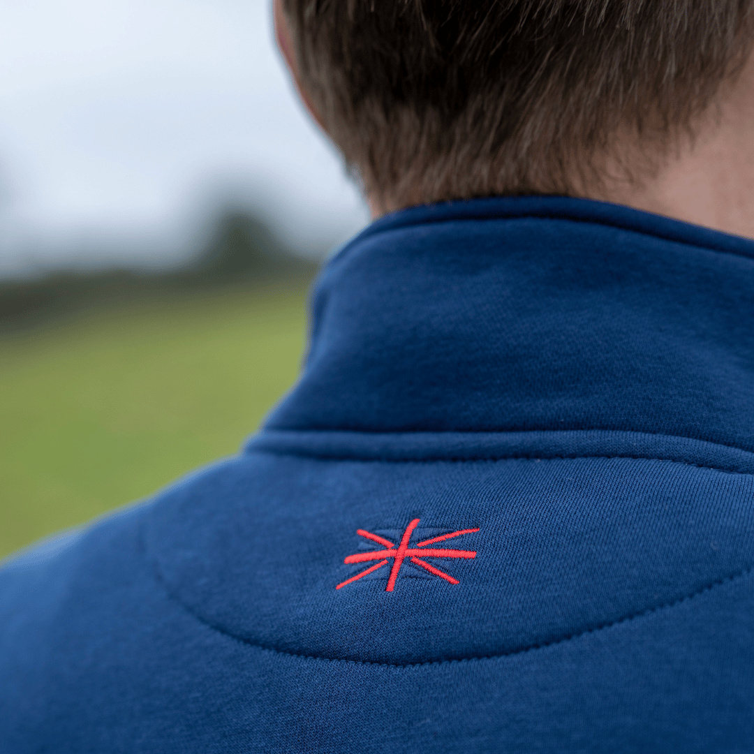 Navy Union Jack Quater-Zip by Uggly & Co