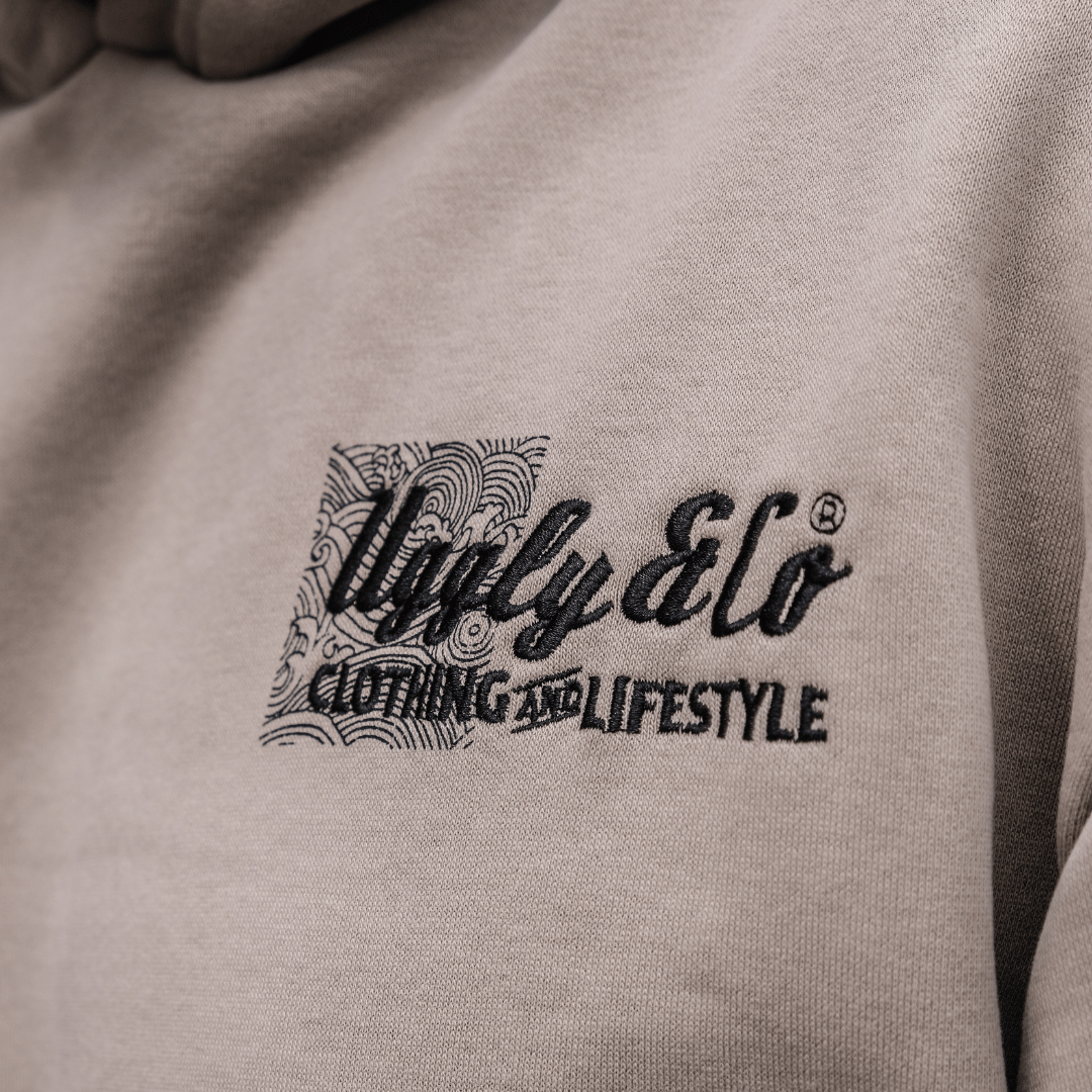 Beige Surf Diamond Hoodie by Uggly & Co