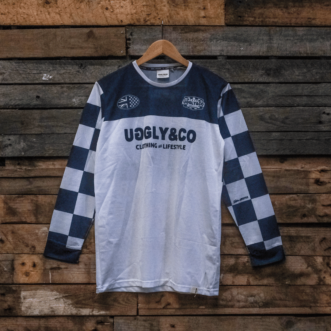 Chequered Vintage Motocross Jersey by Uggly & Co