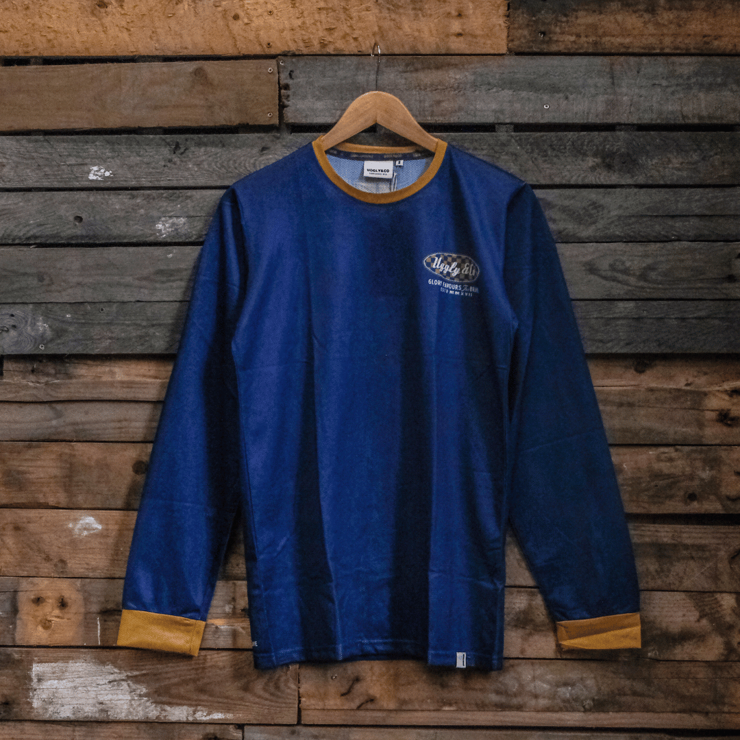 No.1 Blue Vintage Motocross Jersey by Uggly & Co