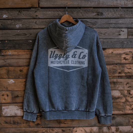 Blue Diamond Acid Wash Hoodie by Uggly & Co