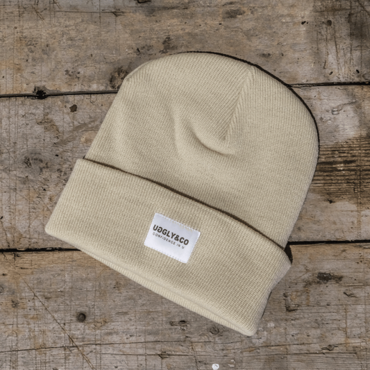 Beige Beanie by Uggly & Co