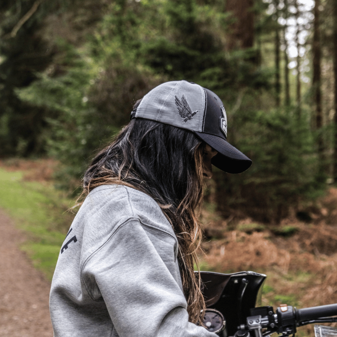 Mile 9 Spark Plug Wings Trucker Hat by Uggly & Co