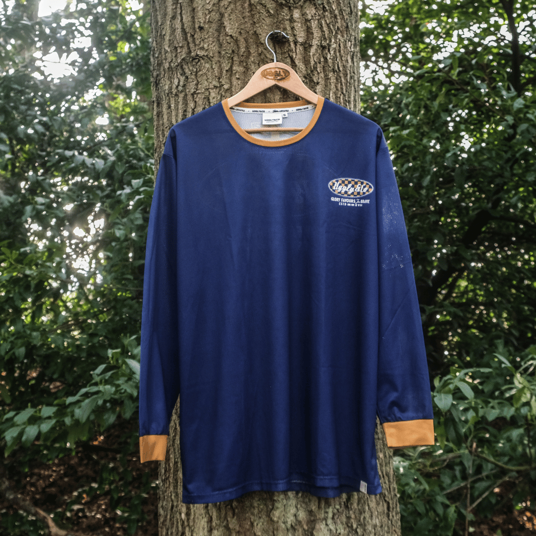 No.1 Blue Vintage Motocross Jersey by Uggly & Co