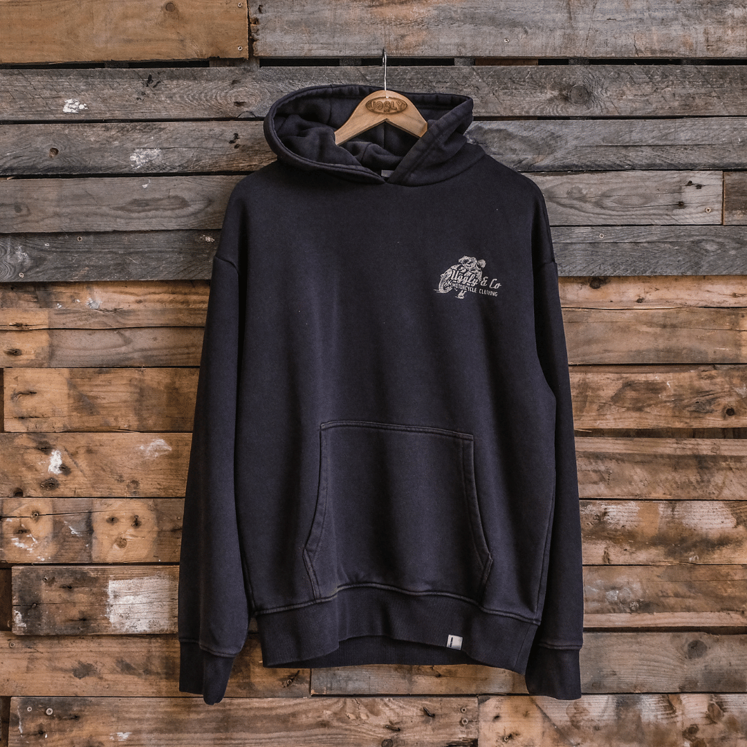 Black Flattrack Hoodie by Uggly & Co