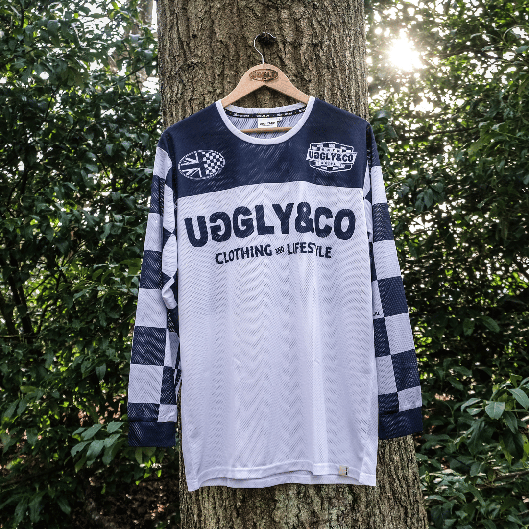 Chequered Vintage Motocross Jersey by Uggly & Co