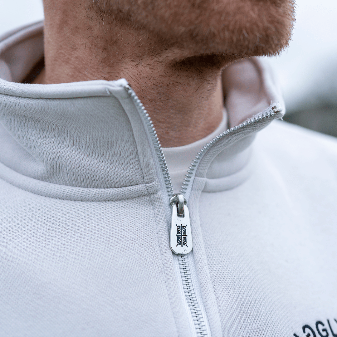 Stone Union Jack Quater-Zip by Uggly & Co