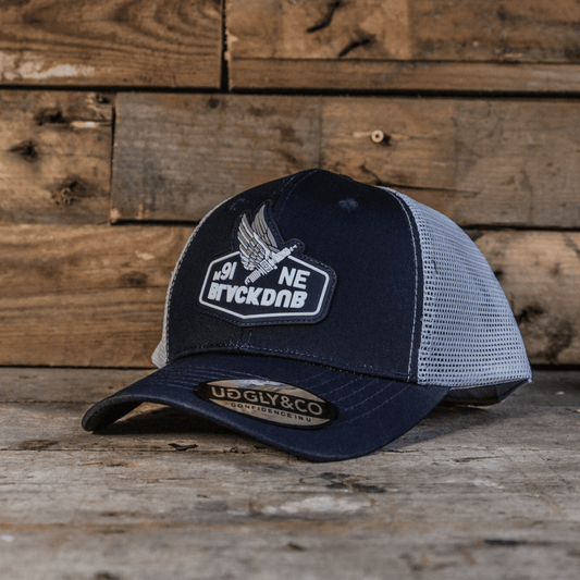 Mile 9 Spark Plug Wings Trucker Hat by Uggly & Co