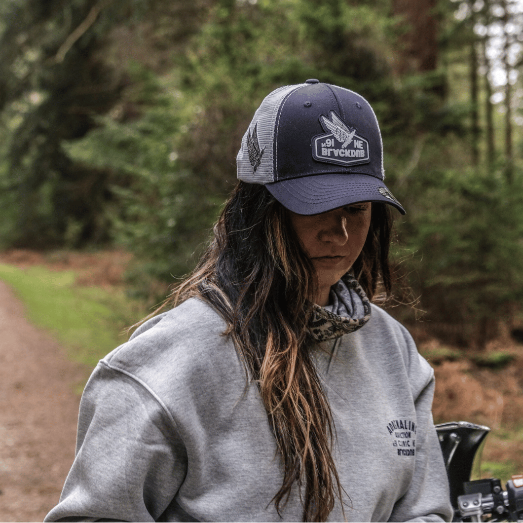 Mile 9 Spark Plug Wings Trucker Hat by Uggly & Co