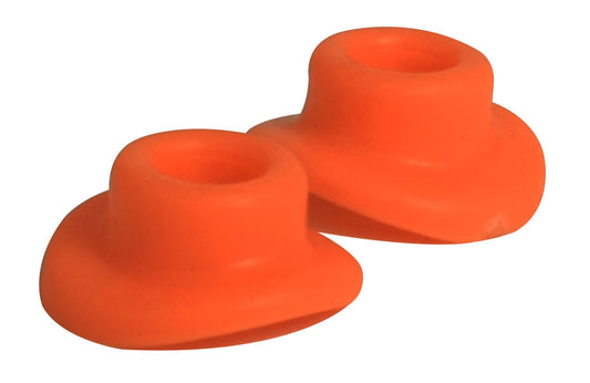 Bike It Rubber Valve Seals Orange (Pair)