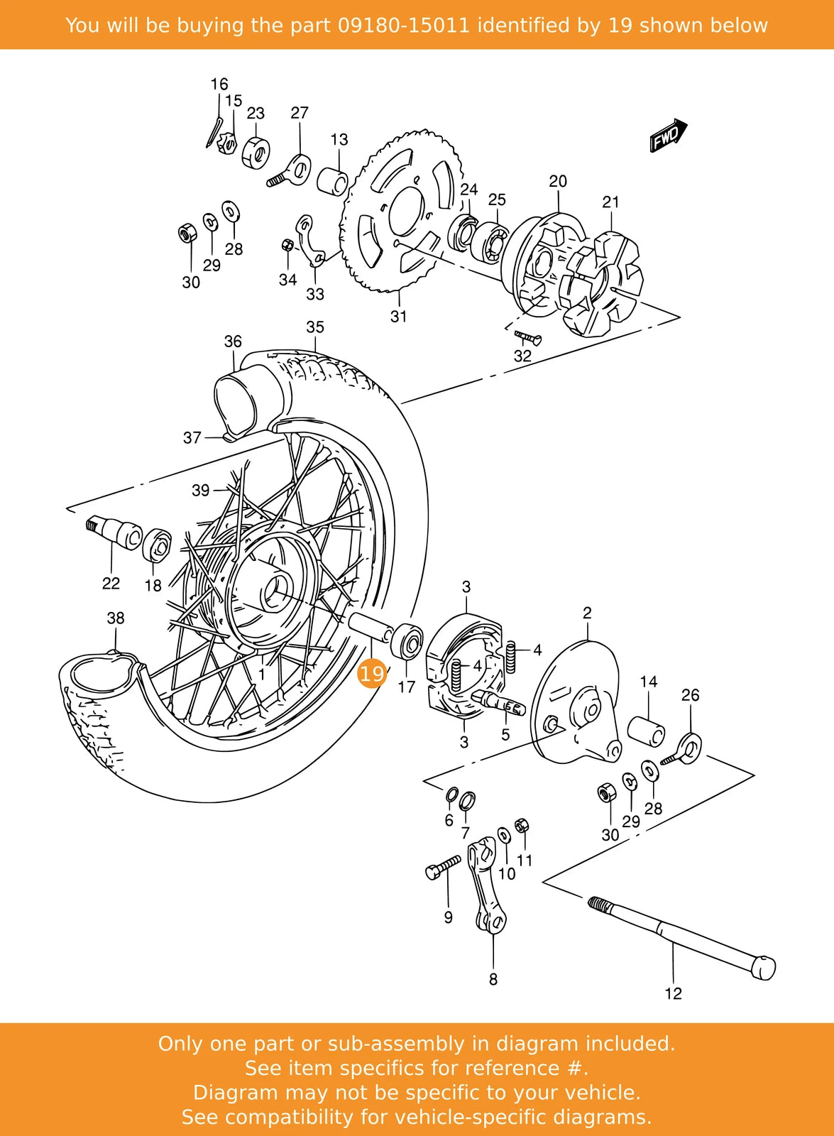 Suzuki Wheel Spacer  (15.3x21.7x63)